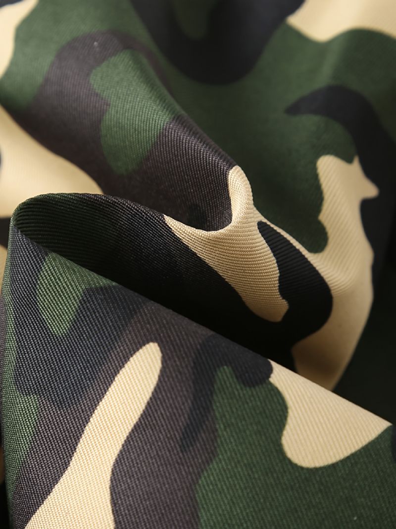 Tyttöjen Camo Print Kapenevat Housut Vyöllä Syksyn Talveksi Uudet