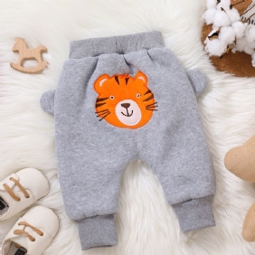 Vauvanhousut Fleece Paksutettu Lämmin Söpö Tiger Print Pojille Tytöille Uusi Syksy Talvi
