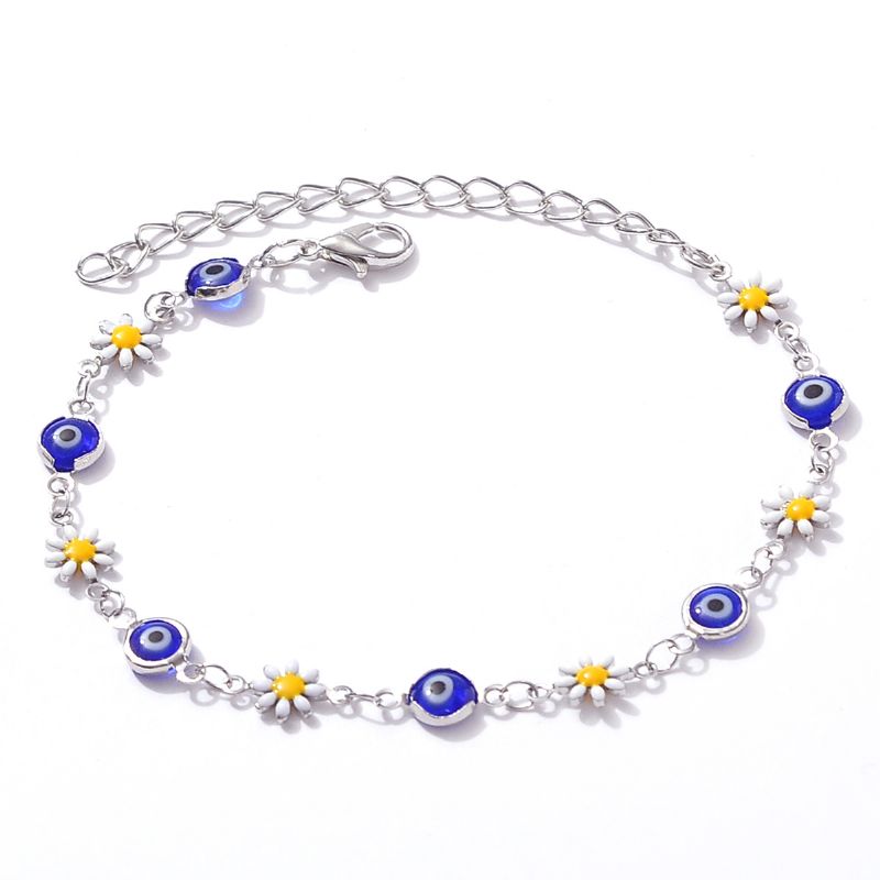 1 Kpl Devil's Eye Pienet Daisies Käsintehdyt Helmillä Koristeltu Rannekoru Charms Korut Lahjat Syntymäpäivälahjat Naisille Vaimo Tytöt Hänen