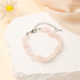 Natural Rose Quartz Rannekorut Naisille Chakra Säädettävät Korut Lahja Syntymäpäivälahjat Äiti Vaimo Tytöt Hänen