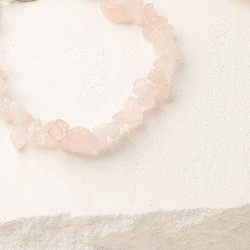 Natural Rose Quartz Rannekorut Naisille Chakra Säädettävät Korut Lahja Syntymäpäivälahjat Äiti Vaimo Tytöt Hänen