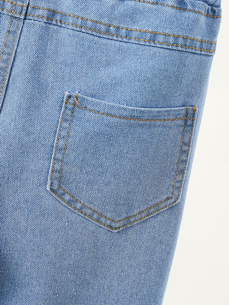 Lasten Tyttöjen Casual Denim Cartoon Bear Print Farkut Kevät Syksy