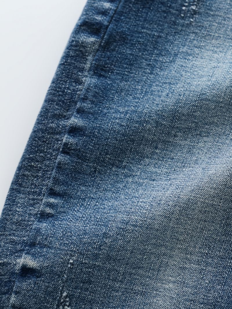 Poikien Rento Vintage Denim Farkut Joustavat Vyötäröhousut Kevään Syksyyn