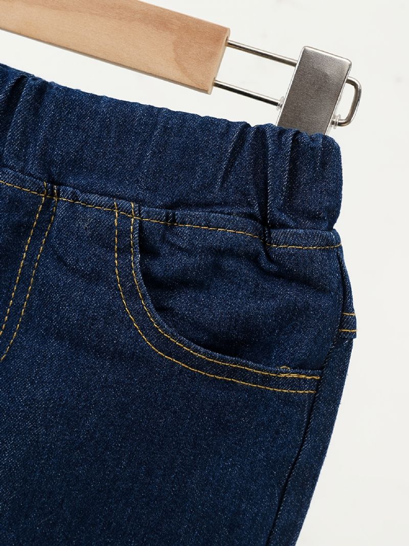 Toddler Tyttöjen Denim Casual Farkut Kirjekirjonta Kevät Syksy