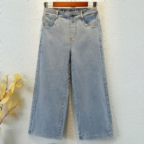 Tytöille Pesty Denim Rennot Leveät Housut