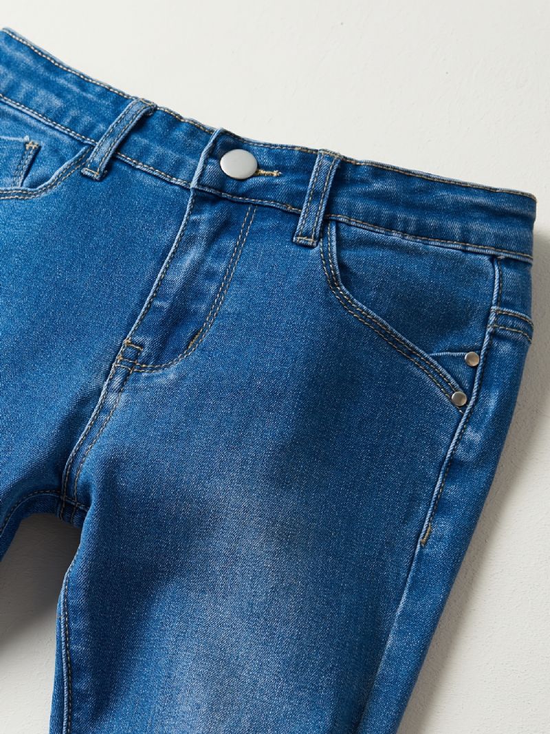 Tytöt Casual Haalistuneet Denim Farkut Curvy Lasten Vaatteet