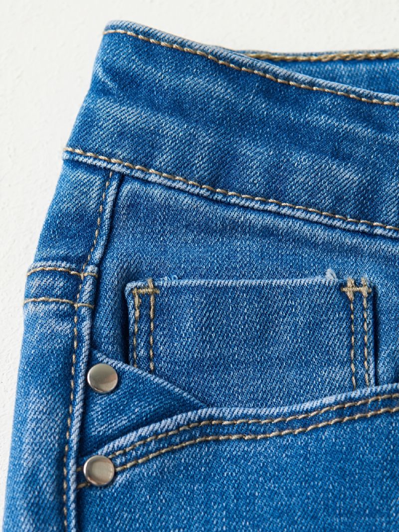 Tytöt Casual Haalistuneet Denim Farkut Curvy Lasten Vaatteet