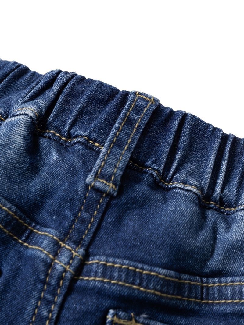 Tytöt Epäsäännöllinen Suora Jalka Farkut Joustava Vyötärö Denim Housut Vauvan Lasten Vaatteet