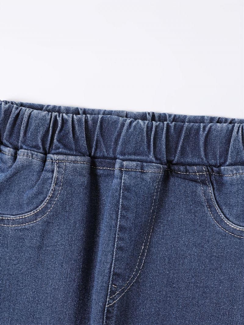 Tytöt Simple Muoti Denim Pants Rennot Farkut