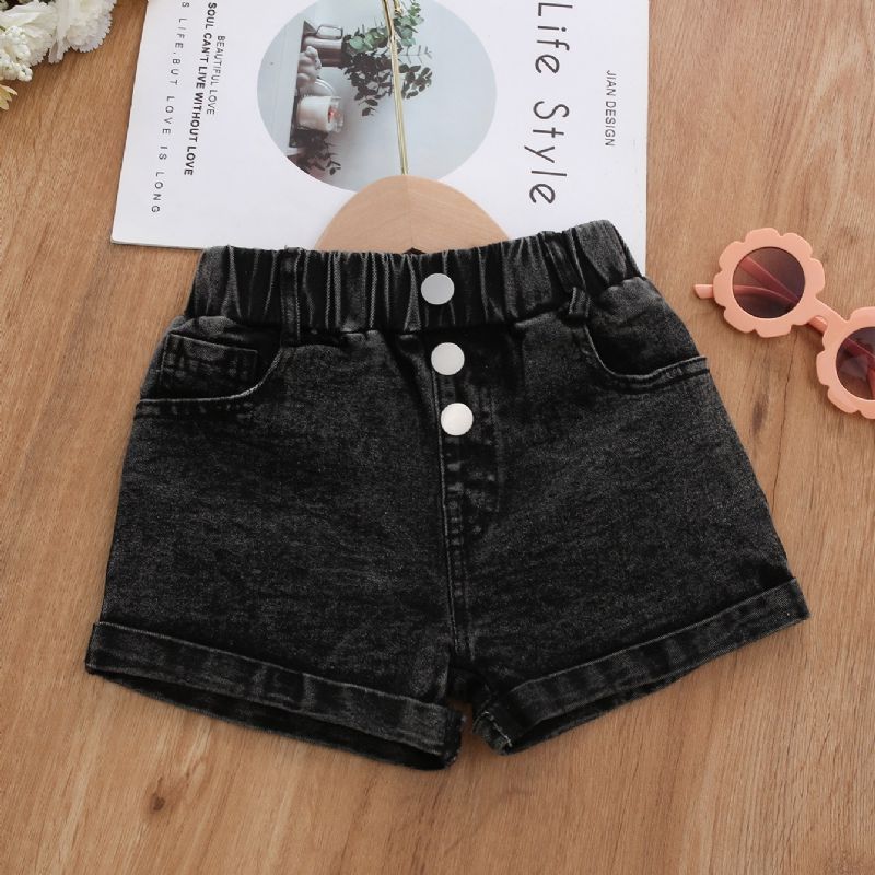 Tyttöjen Muoti Solid Denim Shortsit