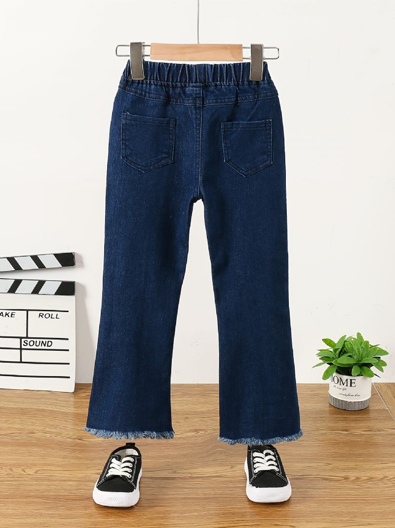 Tyttöjen Simple Muoti Bow Denim Levenevät Farkut