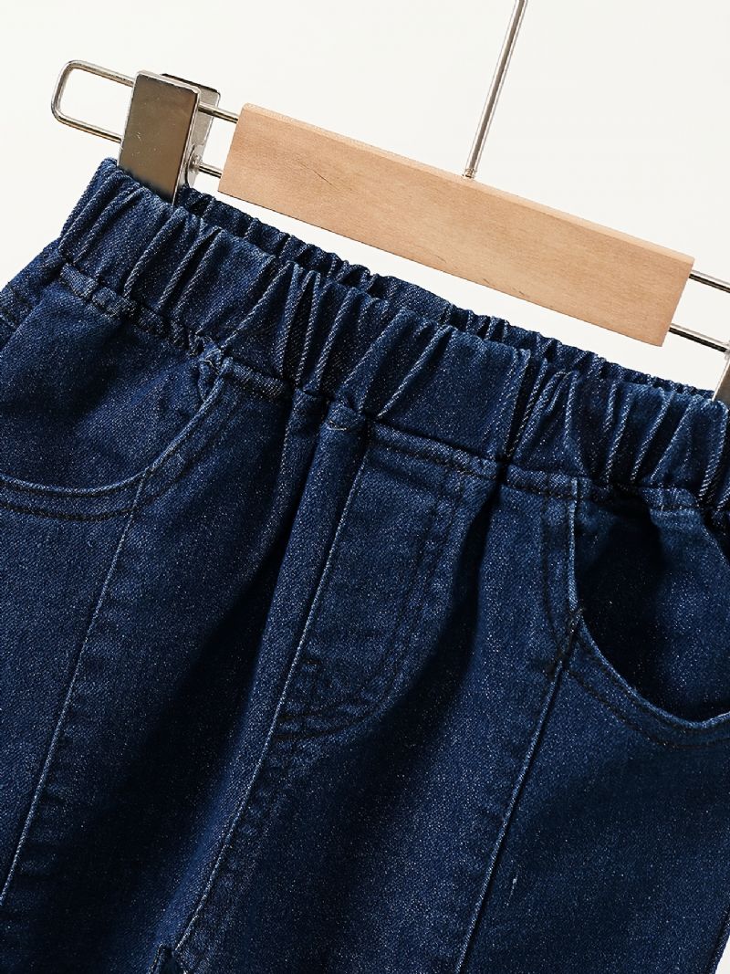 Tyttöjen Simple Muoti Bow Denim Levenevät Farkut