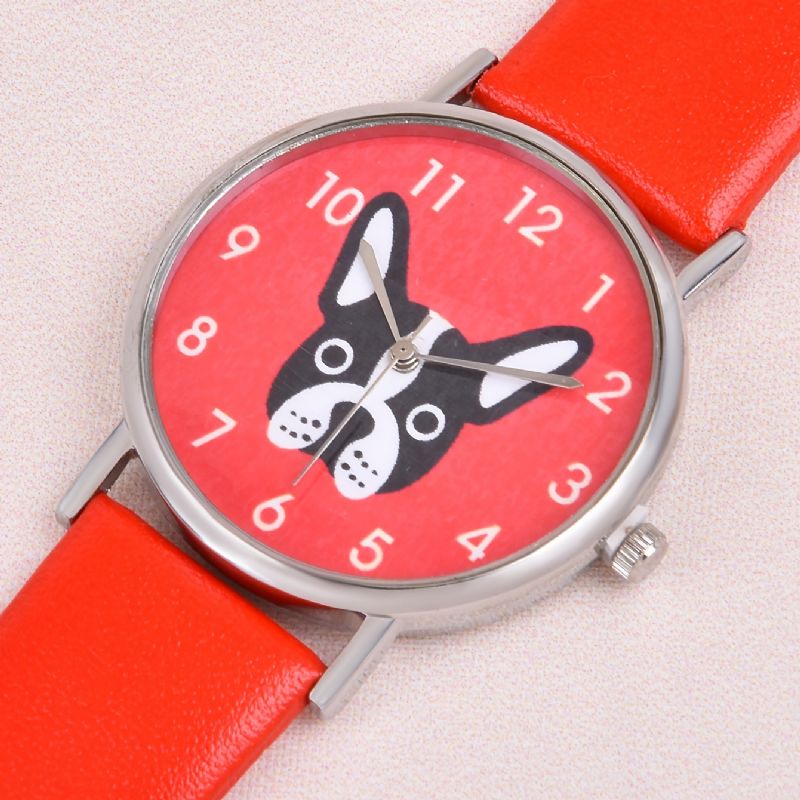 Lasten Tyttöjen Sarjakuva Puppy Student Quartz Watch