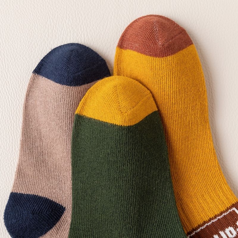 5pairs Crew Socks Kirjeprintti Lämpimät Puuvillasukat Tytöille Pojille